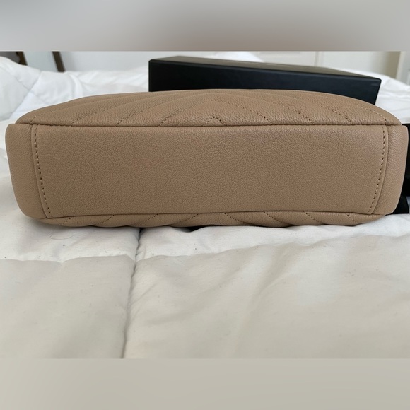 BNIB YSL College Bag Dark Beige and Gold - Picture 6 of 11